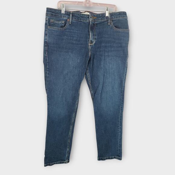 White Stuff Jeans Women's 18R Blue Denim Tapered High-Rise Ankle - Picture 1 of 5